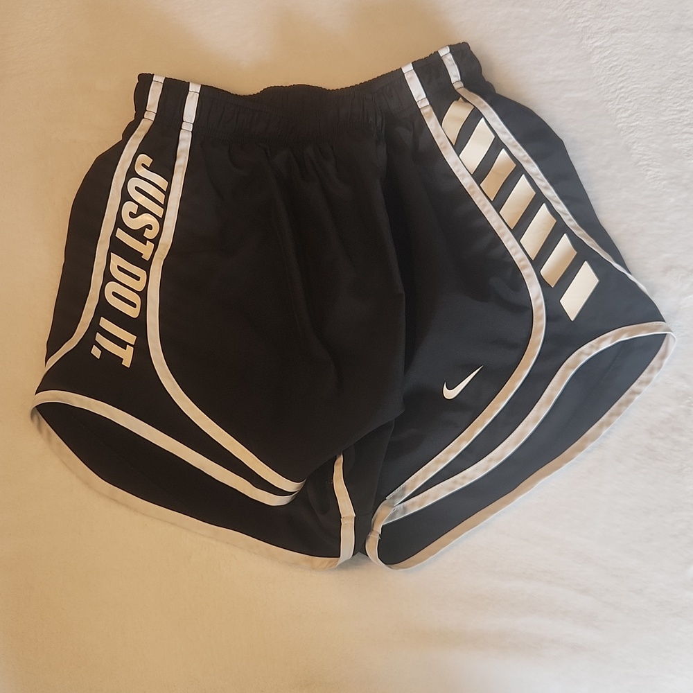 Nike Dri‑Fit Running Shorts – Men’s Size Large - Black with white trim